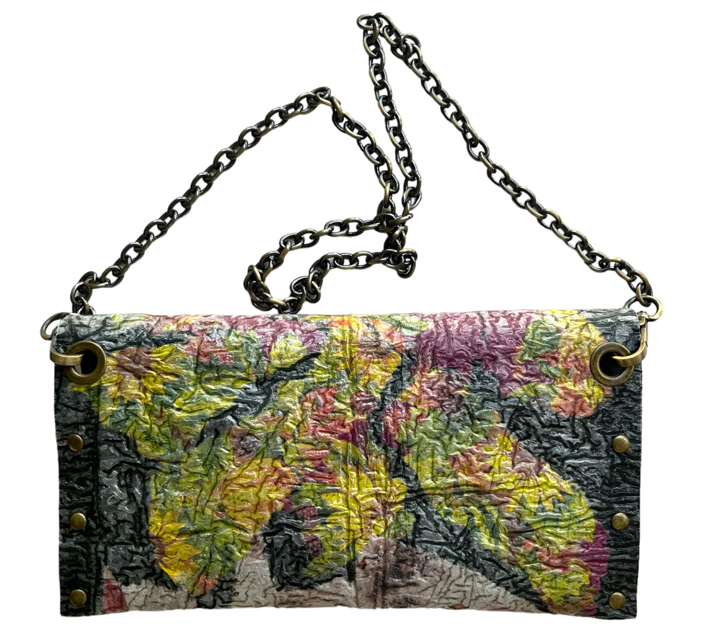 Black Purple Yellow Eco-Friendly Crossbody Purse