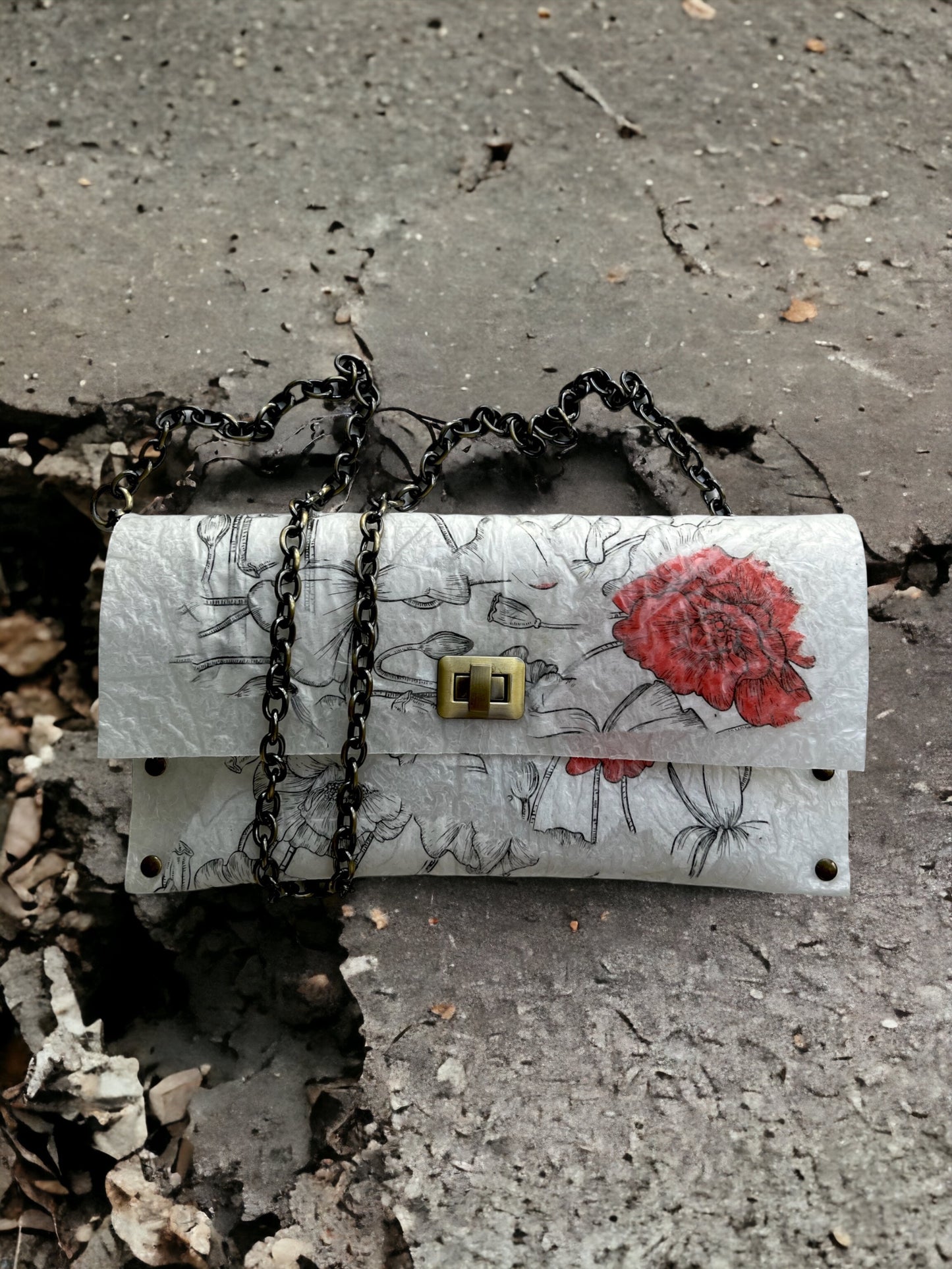 Abstract Floral Design Purse