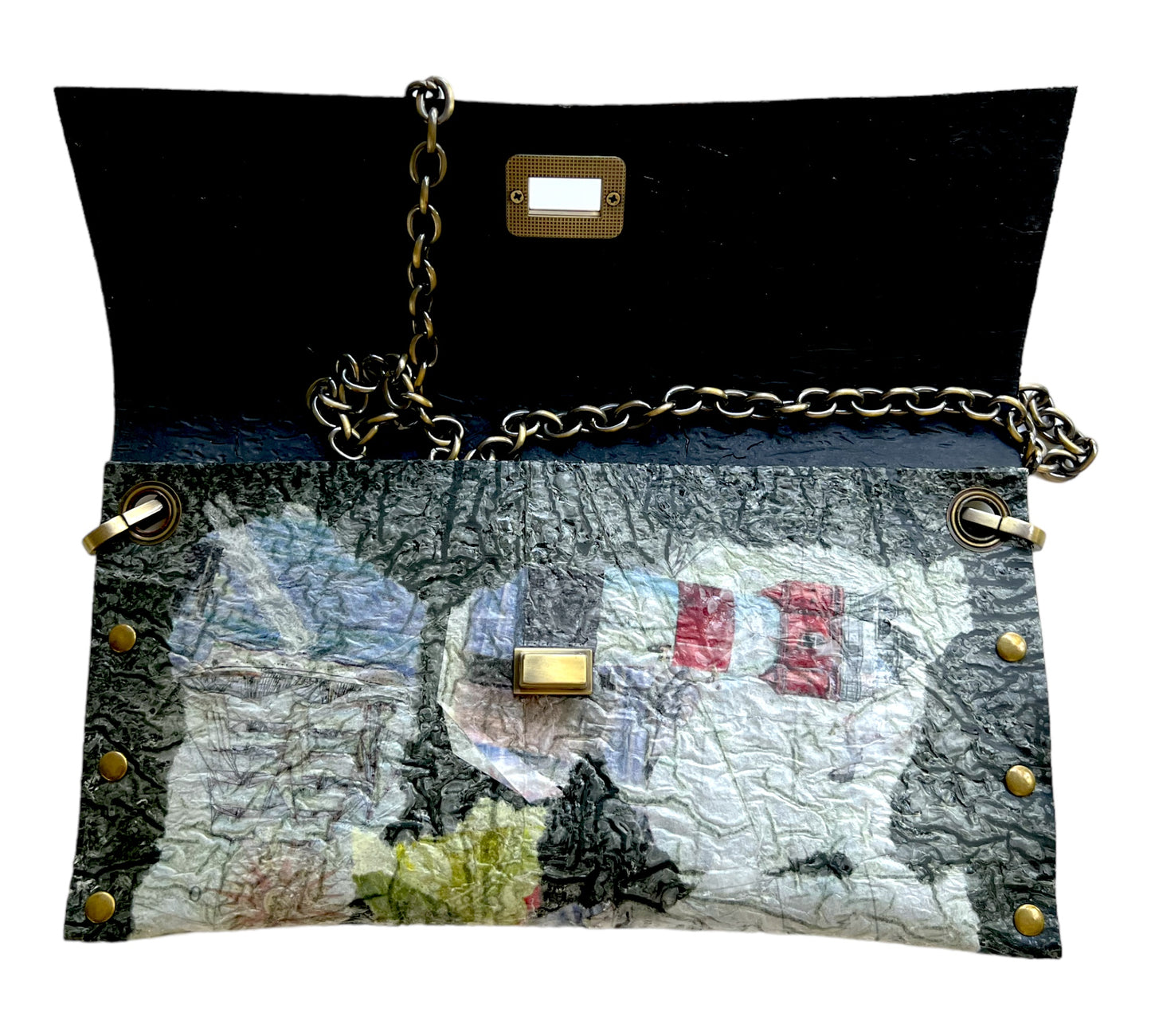 Black Recycled Handbag Eco-friendly Upcycled and Ethically Crafted
